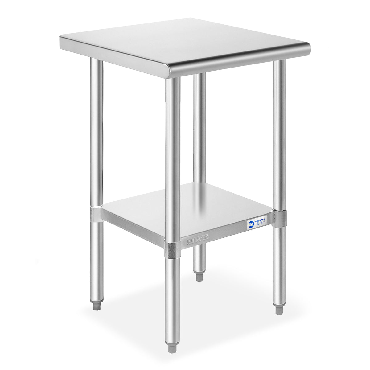 18 X 60 Stainless Steel Work Table with Under-Shelf & 4 Wheels | NSF  Certified | Laundry Garage Utility Bench | Food Prep Worktable