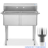 2 Compartment NSF Stainless Steel Prep Sink – Gridmann.com